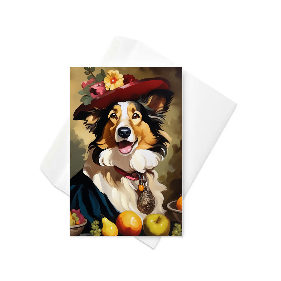 PugMug Custom Collie Greeting Card