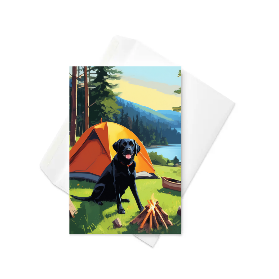 PugMug Custom Black Labrador Retriever Greeting Card
