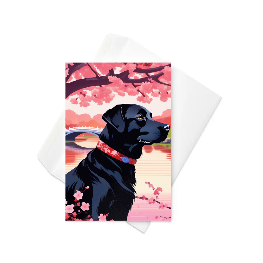 PugMug Custom Black Labrador Retriever Greeting Card