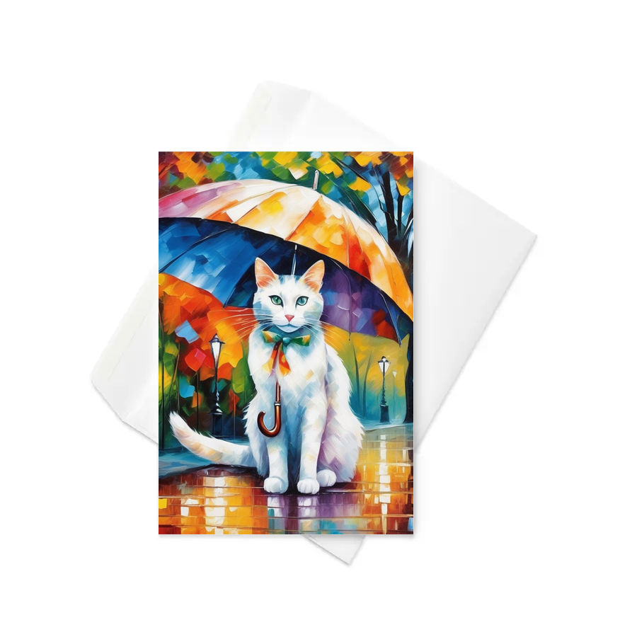 PugMug Custom White Companion Cat Greeting Card