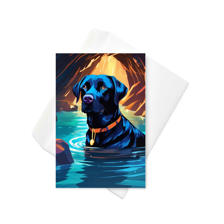 PugMug Custom Black Labrador Retriever Greeting Card