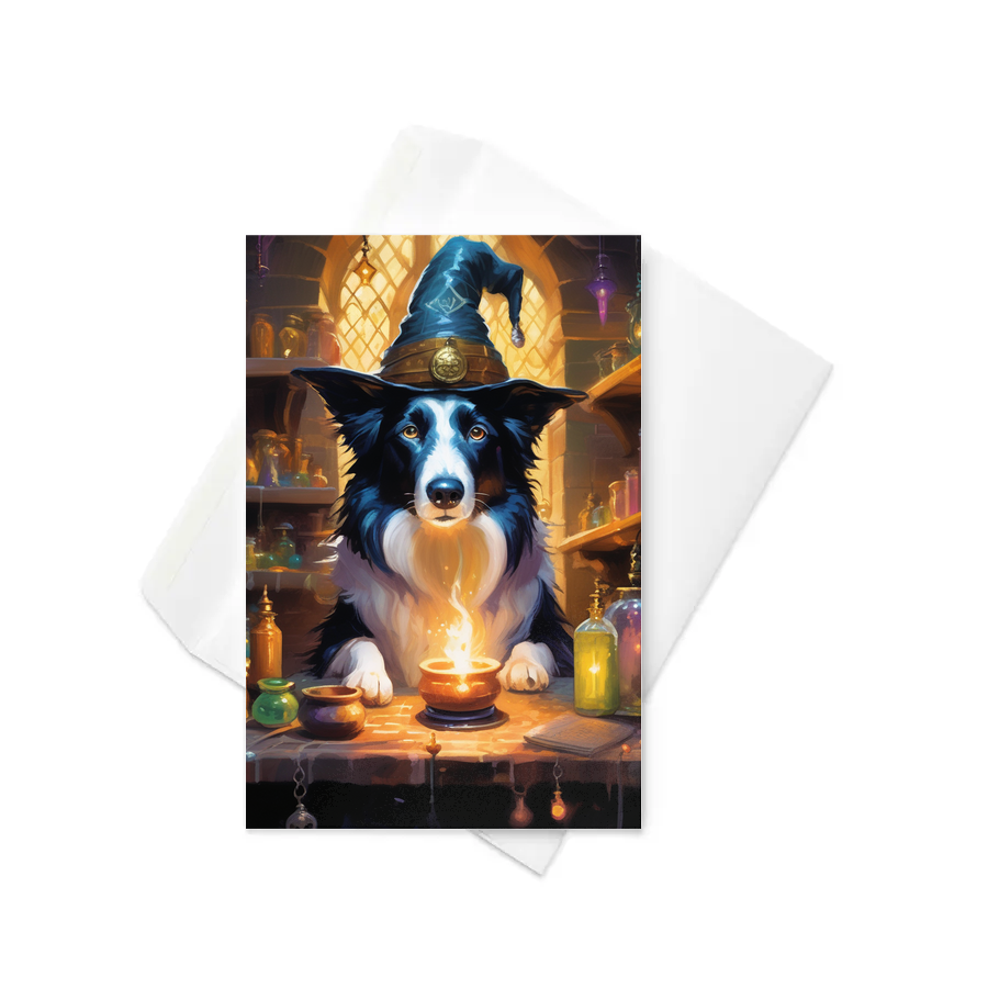 PugMug Custom Border Collie Greeting Card