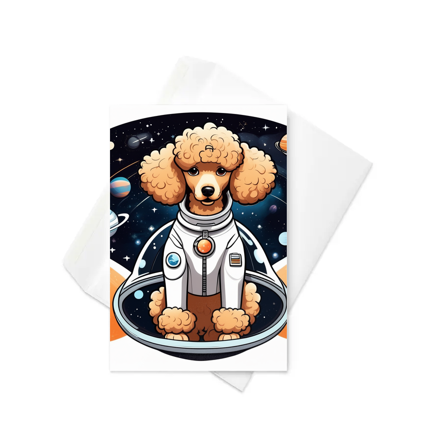 PugMug Custom Tan Poodle Greeting Card