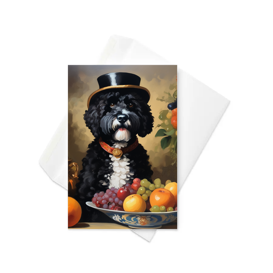 PugMug Custom Portuguese Water Dog Greeting Card