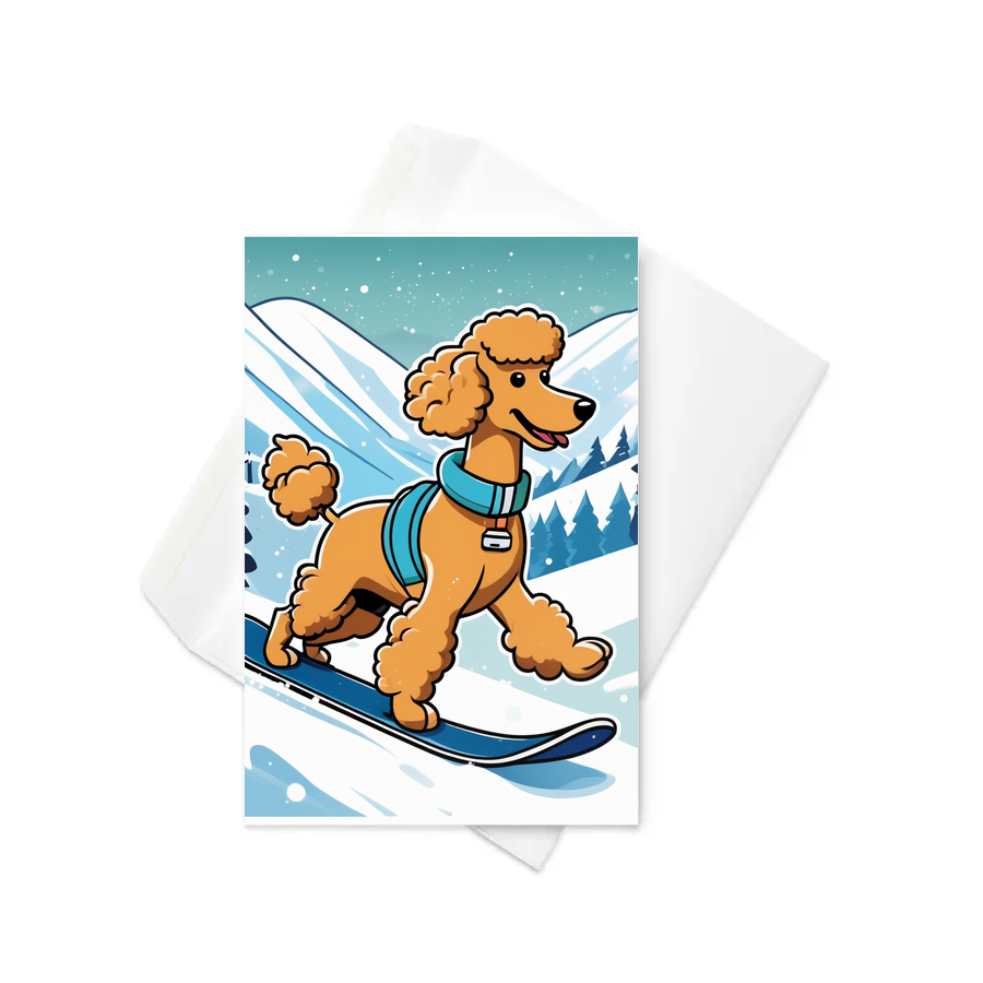 PugMug Custom Tan Poodle Greeting Card