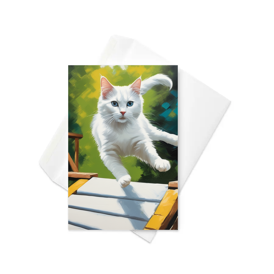 PugMug Custom White Companion Cat Greeting Card