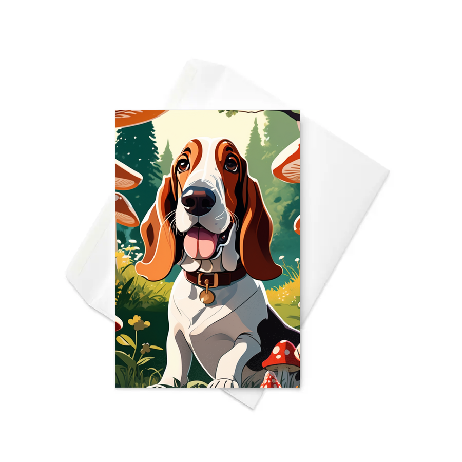 PugMug Custom Basset Hound Greeting Card