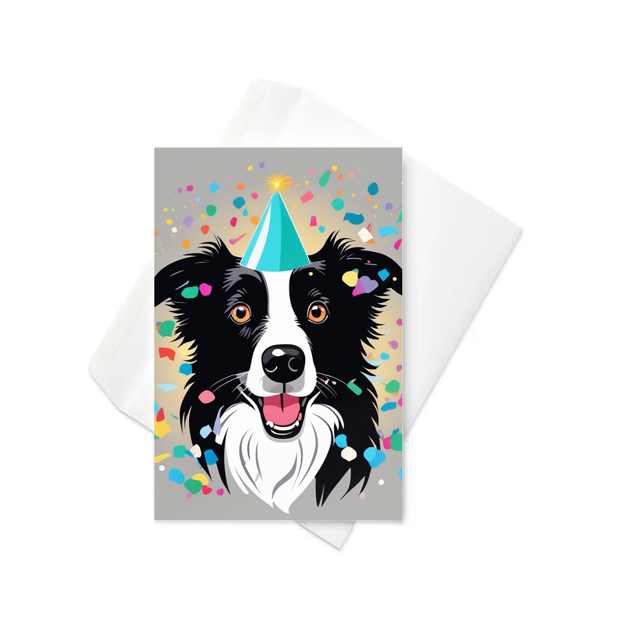 PugMug Custom Border Collie Greeting Card