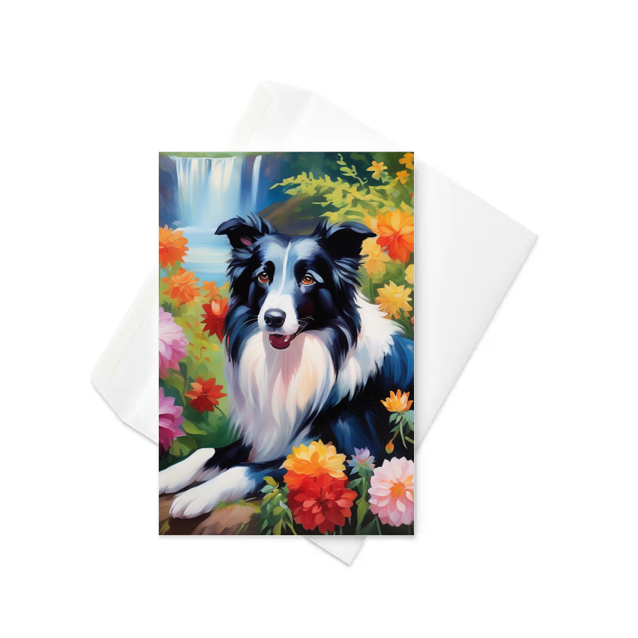PugMug Custom Border Collie Greeting Card