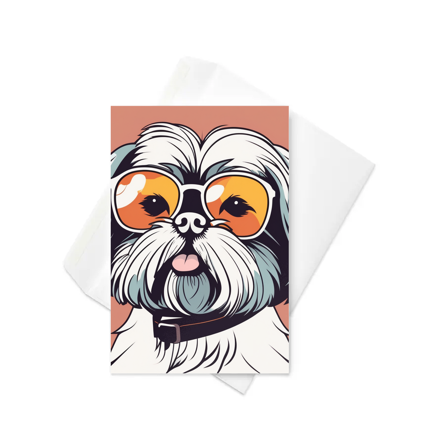 PugMug Custom Shih Tzu Greeting Card