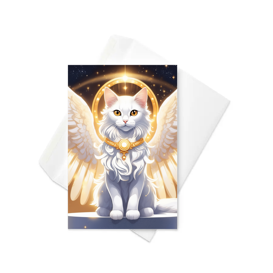 PugMug Custom White Companion Cat Greeting Card