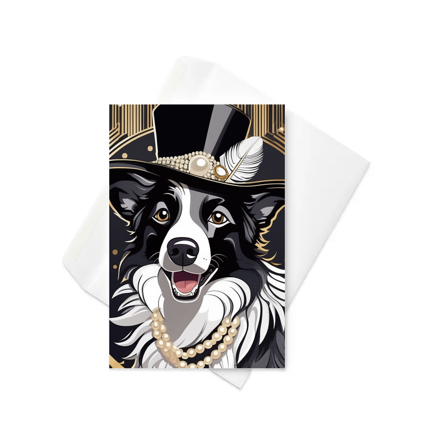 PugMug Custom Border Collie Greeting Card