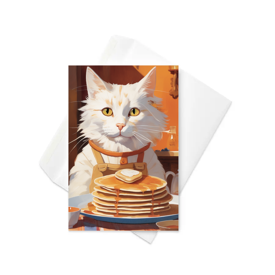 PugMug Custom White Companion Cat Greeting Card