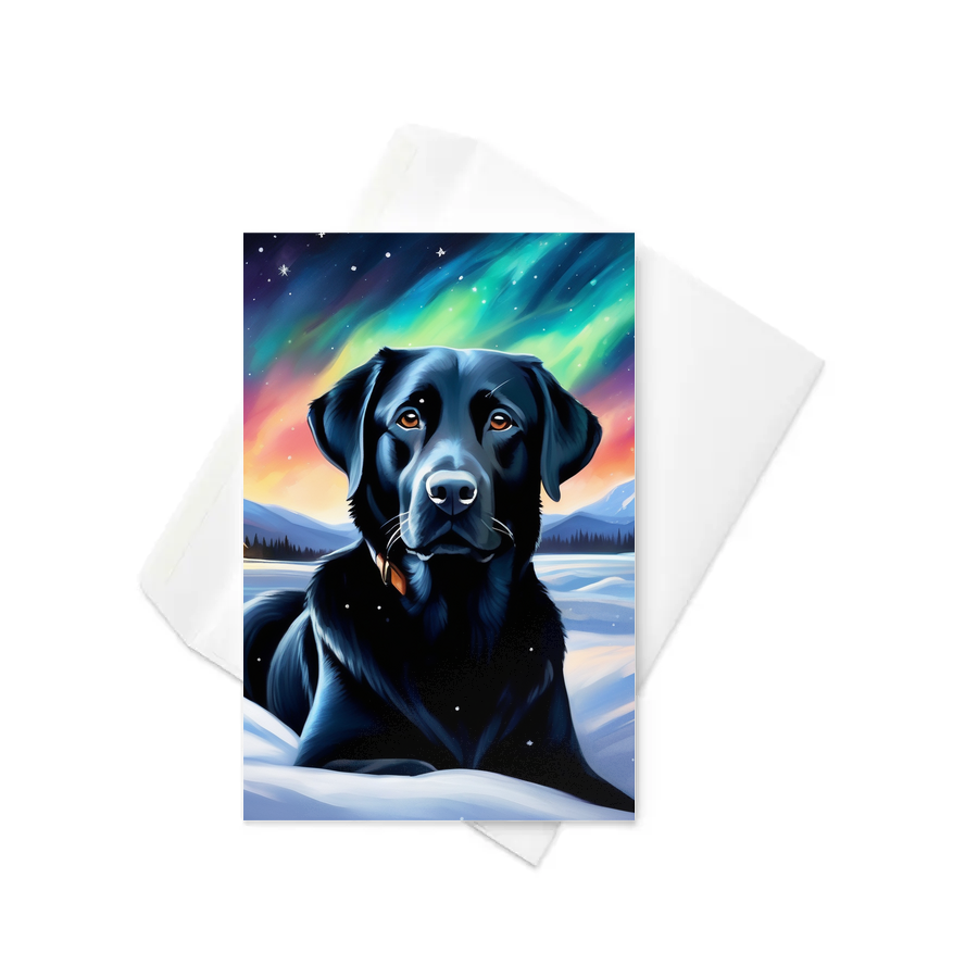 PugMug Custom Black Labrador Retriever Greeting Card