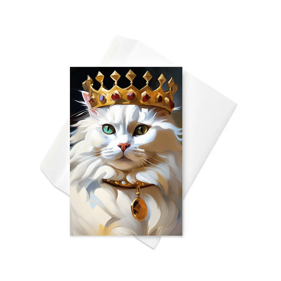 PugMug Custom White Companion Cat Greeting Card