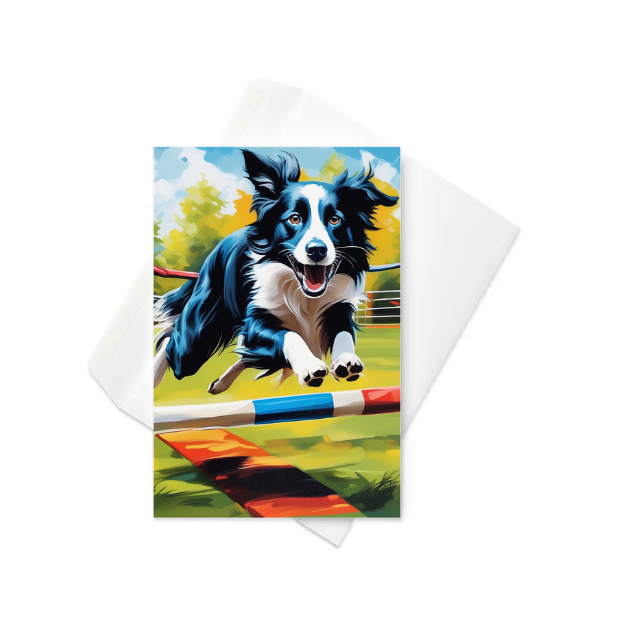 PugMug Custom Border Collie Greeting Card