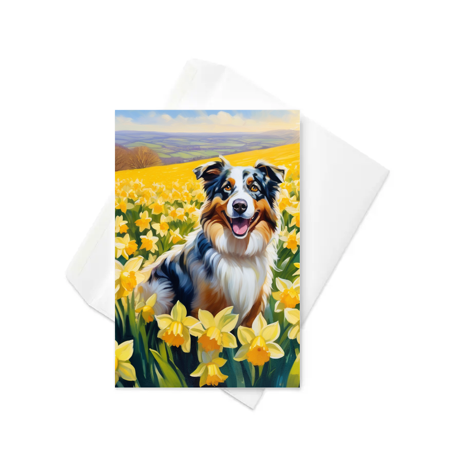 PugMug Custom Australian Shepherd Dog Greeting Card