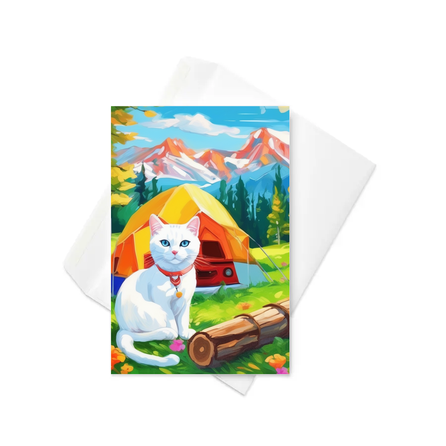 PugMug Custom White Exotic Cat Greeting Card