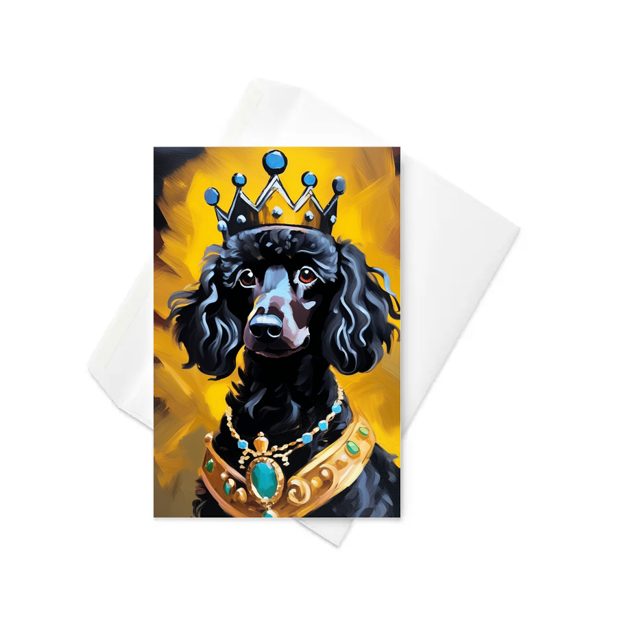 PugMug Custom Black Poodle Greeting Card