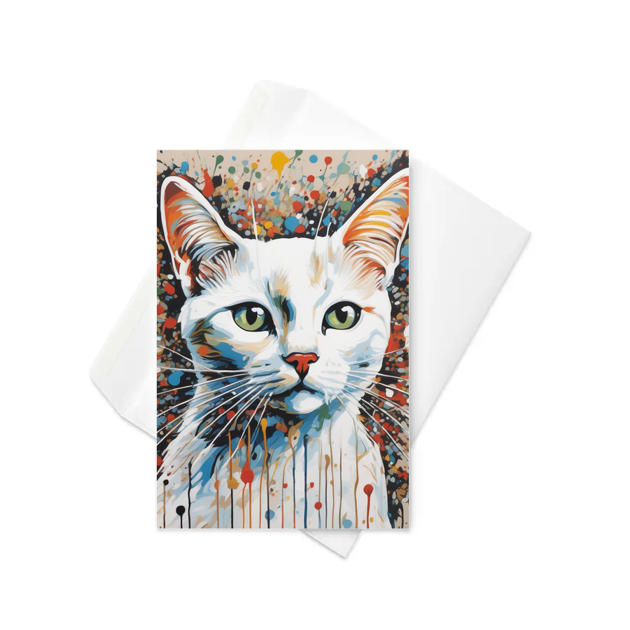PugMug Custom White Companion Cat Greeting Card