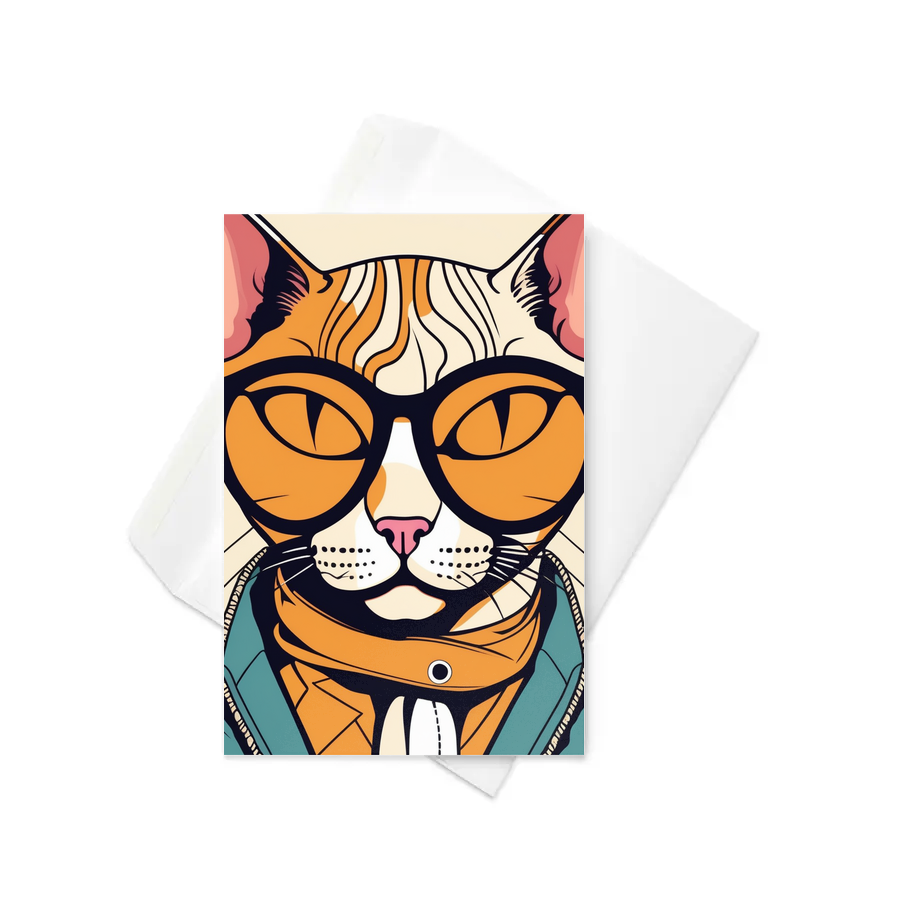 PugMug Custom Tabby Sphynx Cat Greeting Card