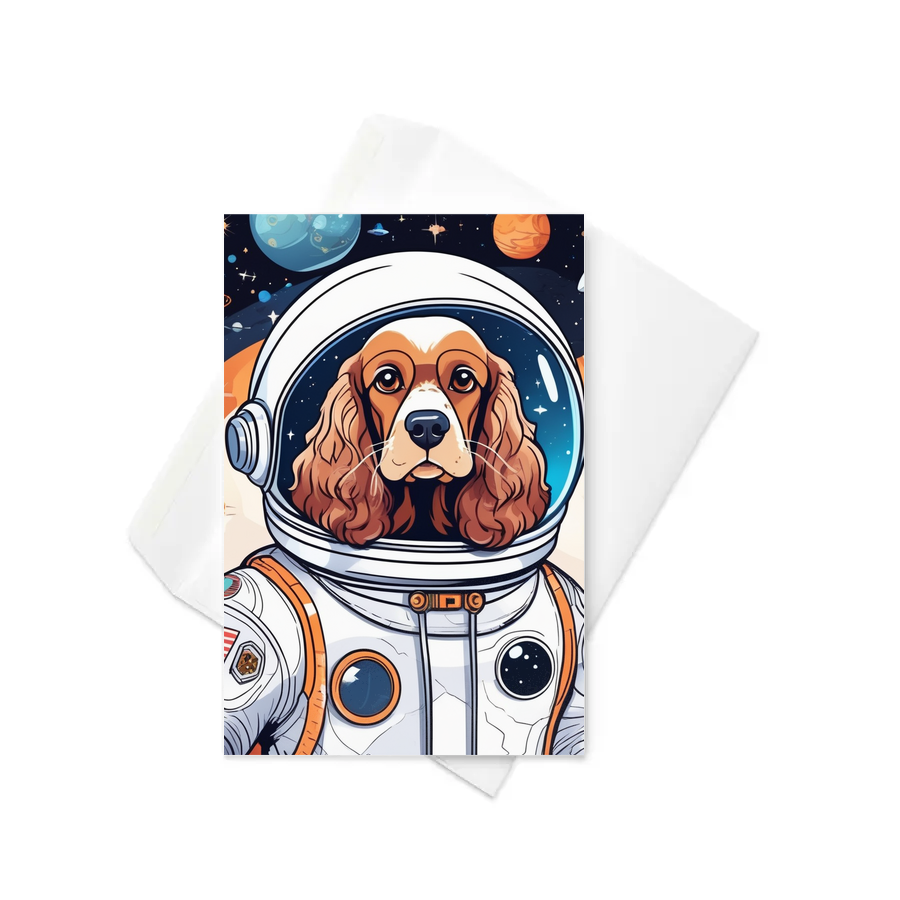 PugMug Custom Cocker Spaniel Greeting Card