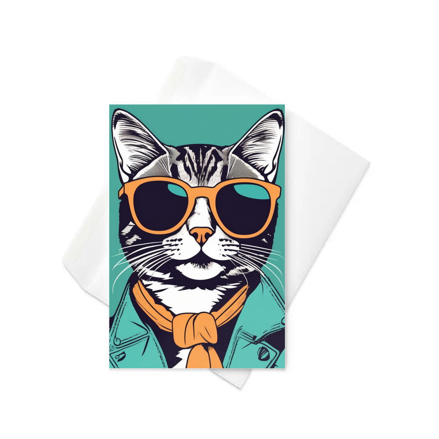 PugMug Custom Tabby Companion Cat Greeting Card