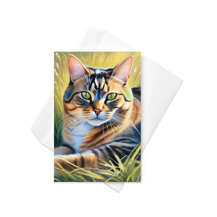 PugMug Custom Tabby Exotic Cat Greeting Card