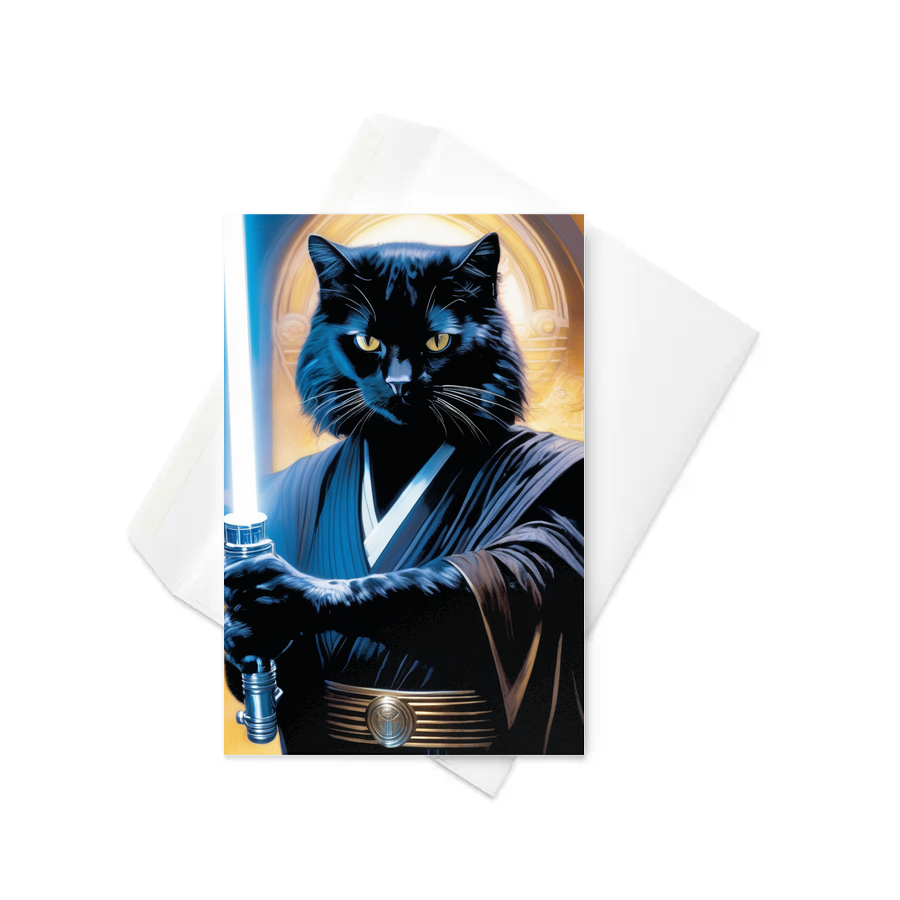 PugMug Custom Black Exotic Cat Greeting Card