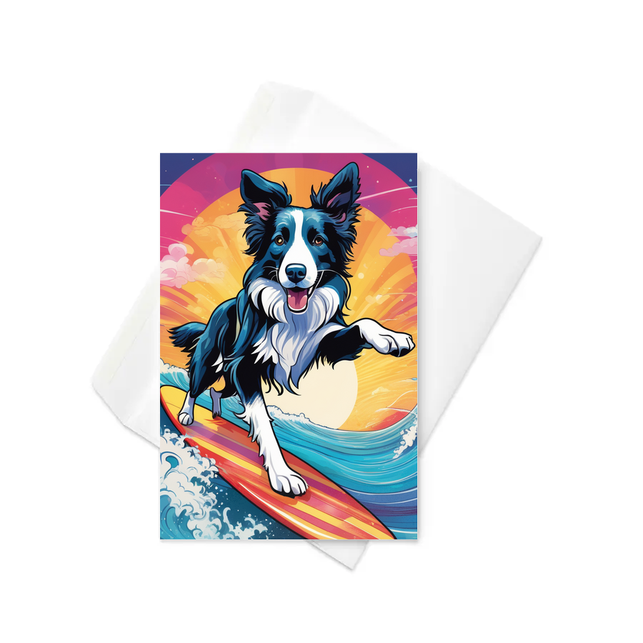 PugMug Custom Border Collie Greeting Card