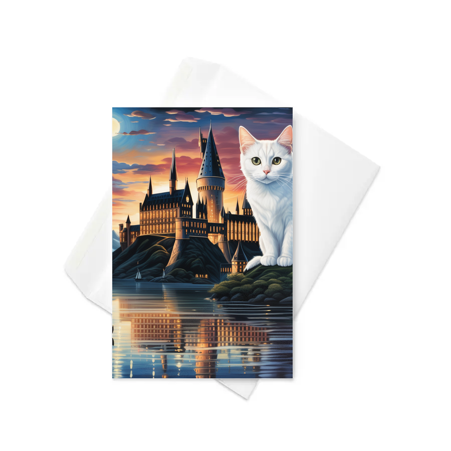 PugMug Custom White Companion Cat Greeting Card
