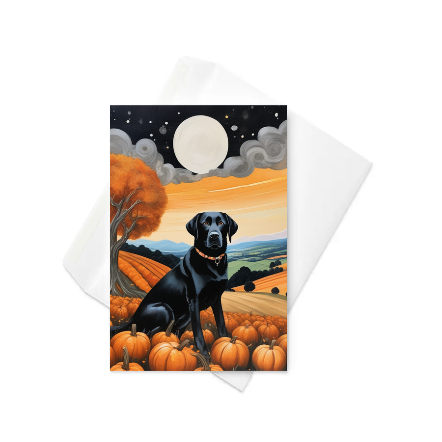 PugMug Custom Black Labrador Retriever Greeting Card