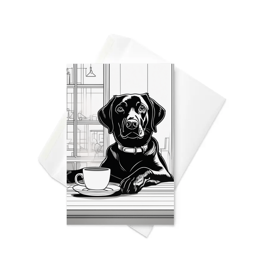 PugMug Custom Black Labrador Retriever Greeting Card
