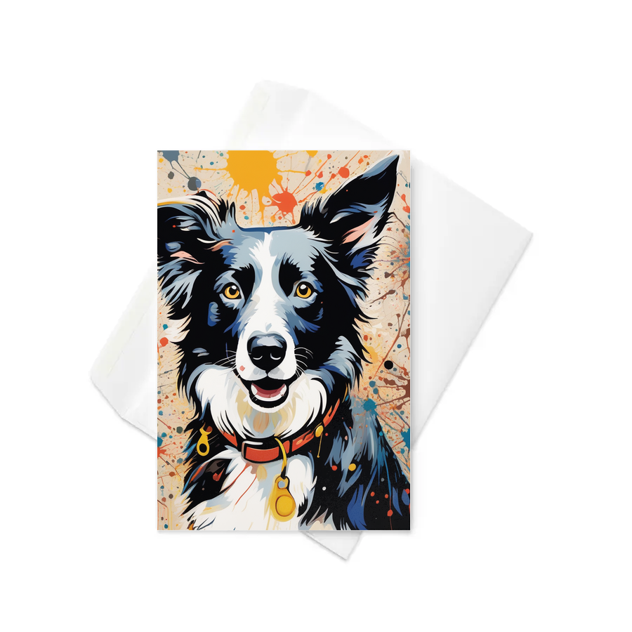 PugMug Custom Border Collie Greeting Card