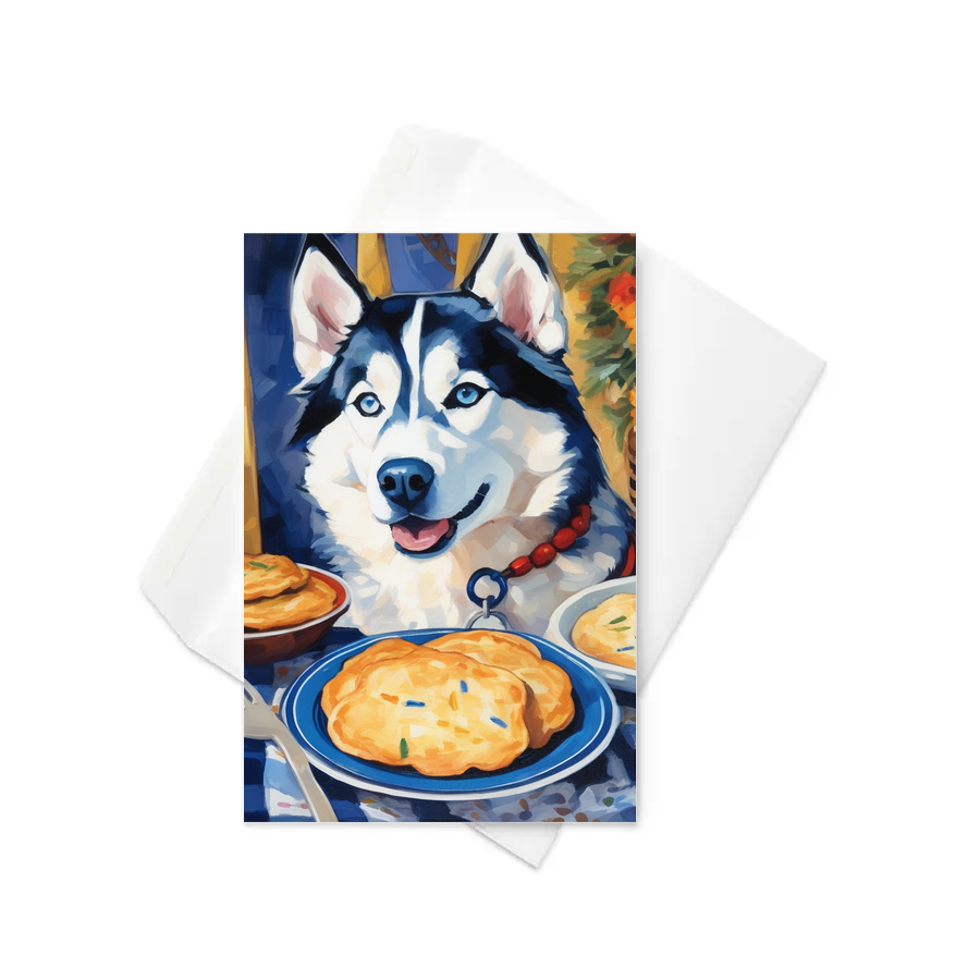 PugMug Custom Siberian Husky Greeting Card