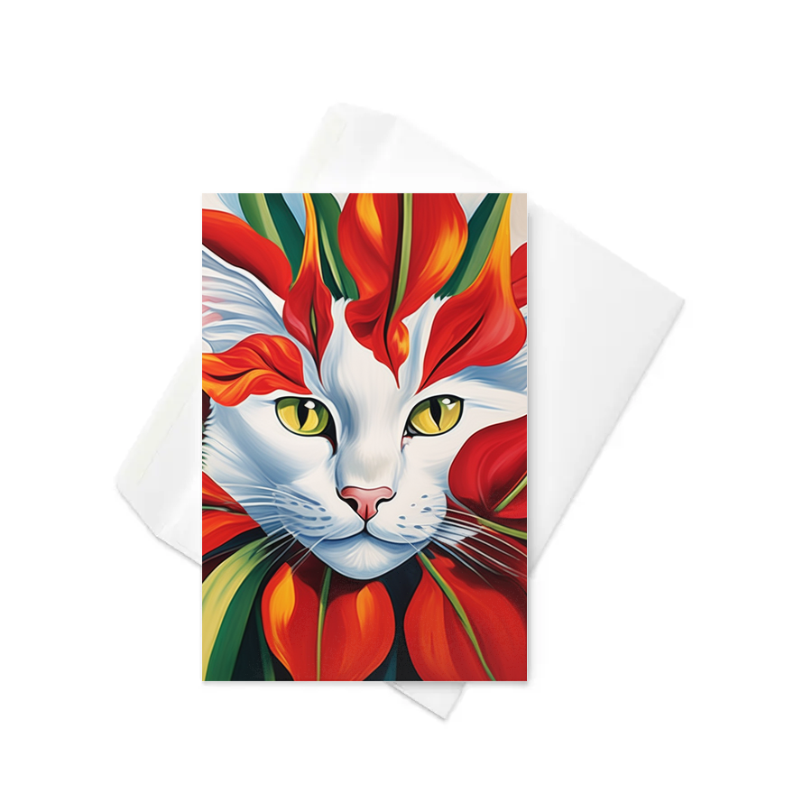PugMug Custom White Companion Cat Greeting Card