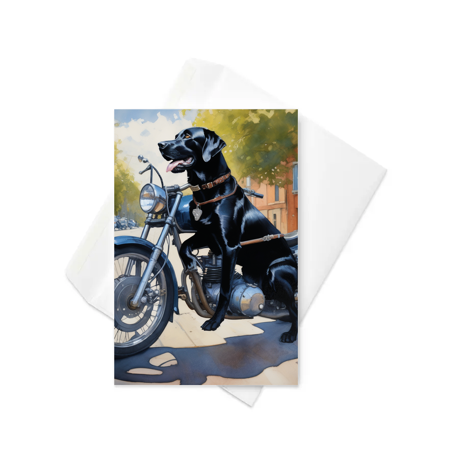 PugMug Custom Black Labrador Retriever Greeting Card