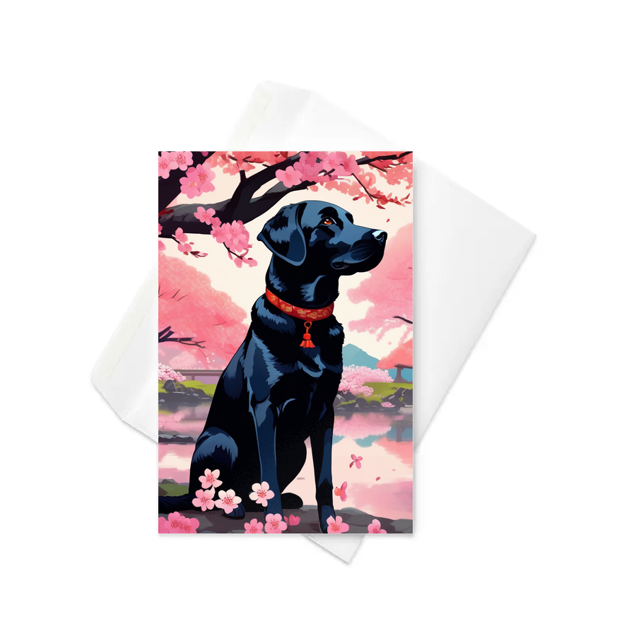 PugMug Custom Black Labrador Retriever Greeting Card