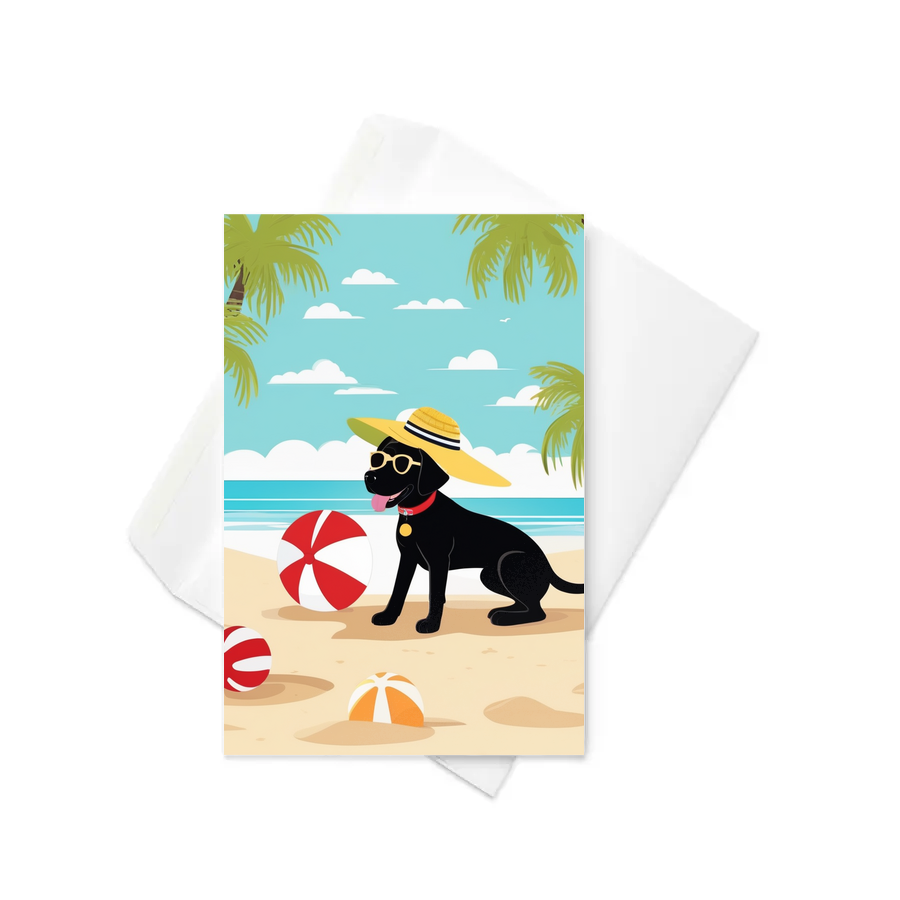 PugMug Custom Black Labrador Retriever Greeting Card