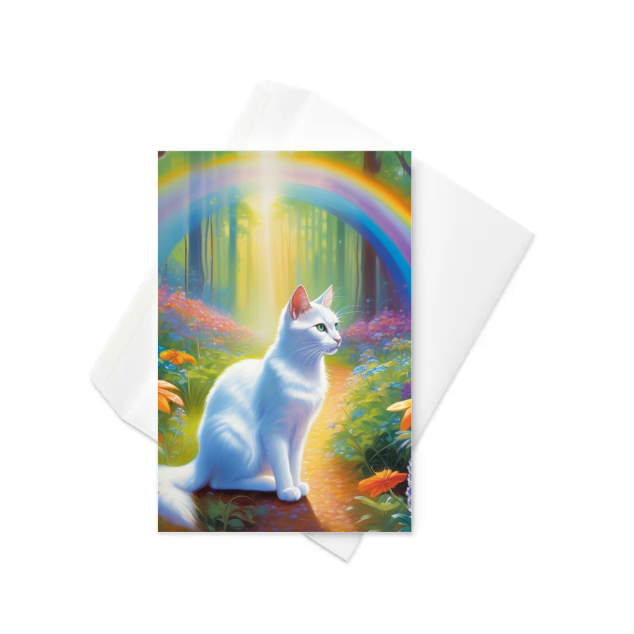 PugMug Custom White Companion Cat Greeting Card