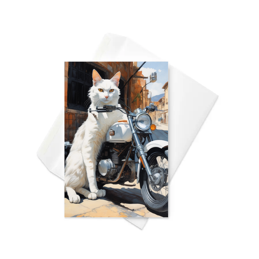 PugMug Custom White Companion Cat Greeting Card