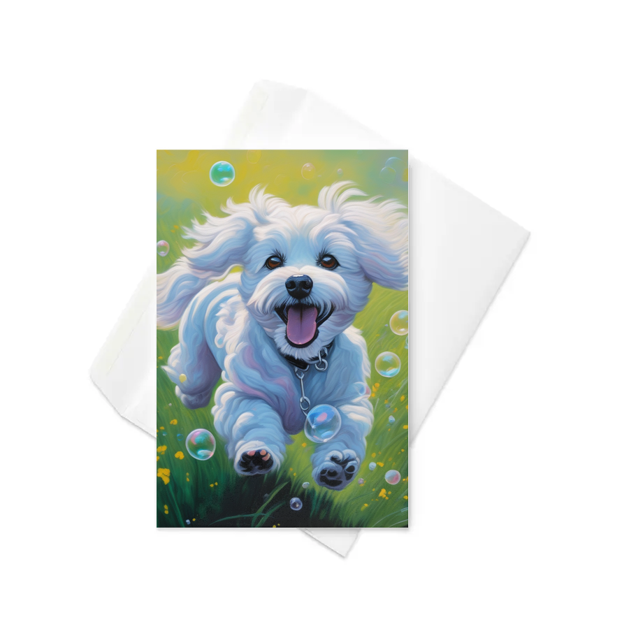 PugMug Custom Bichons Frise Greeting Card