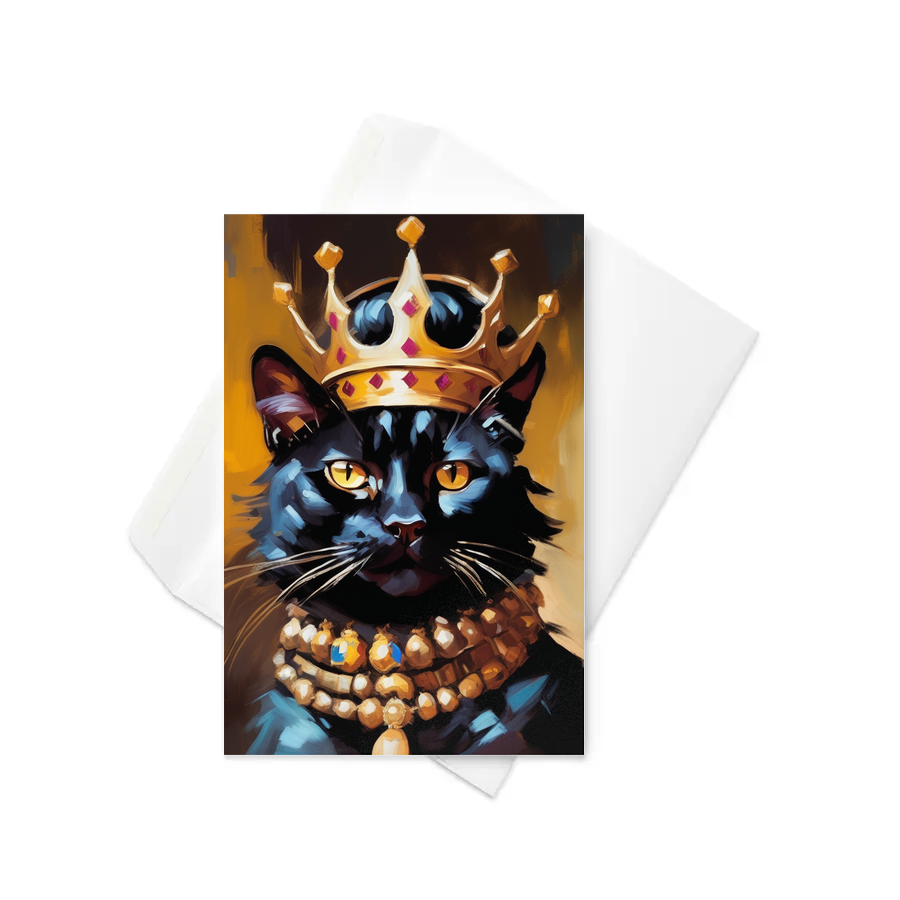 PugMug Custom Black Exotic Cat Greeting Card