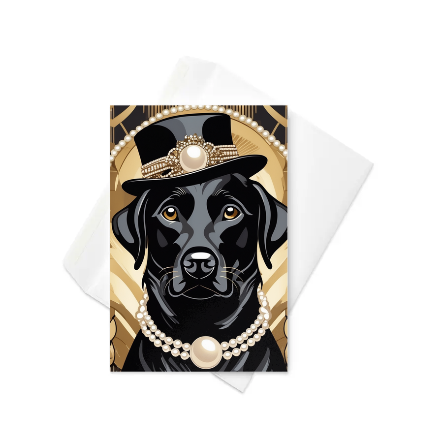 PugMug Custom Black Labrador Retriever Greeting Card