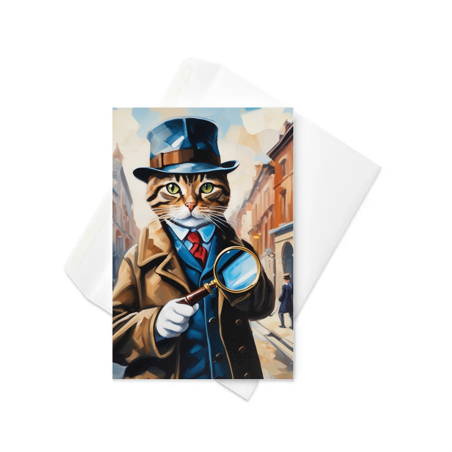 PugMug Custom Tabby Companion Cat Greeting Card