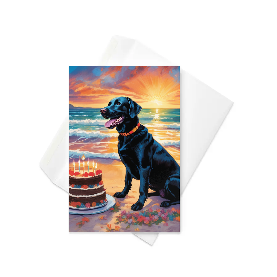 PugMug Custom Black Labrador Retriever Greeting Card