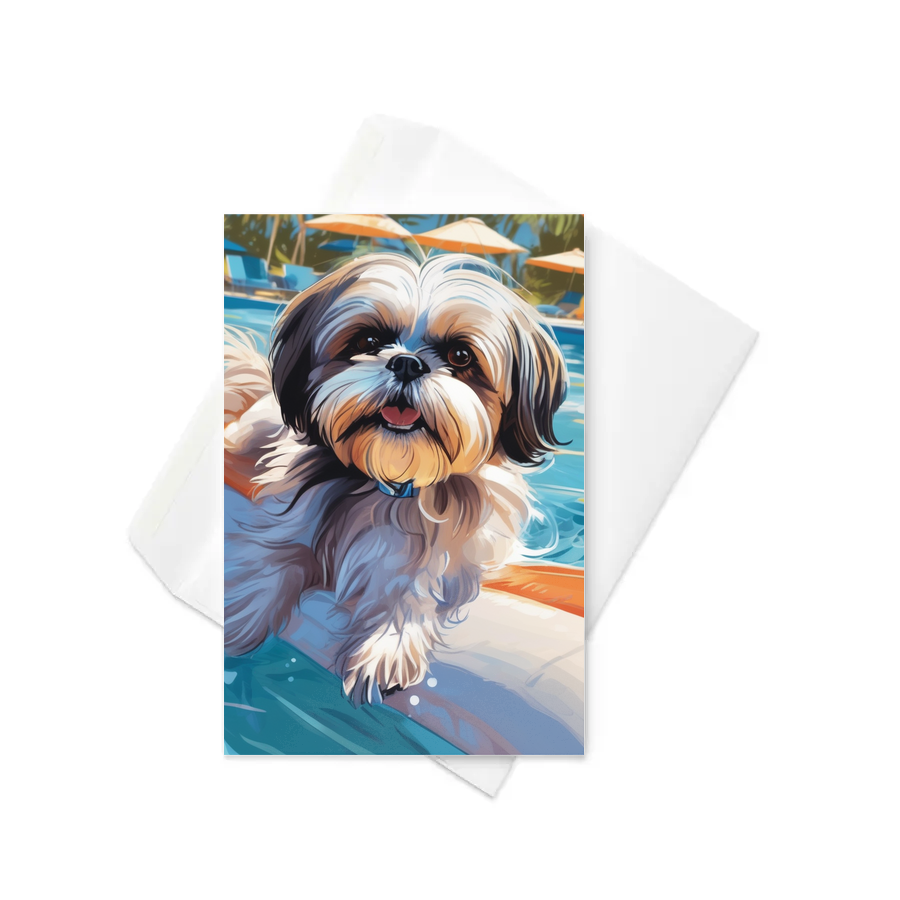 PugMug Custom Shih Tzu Greeting Card