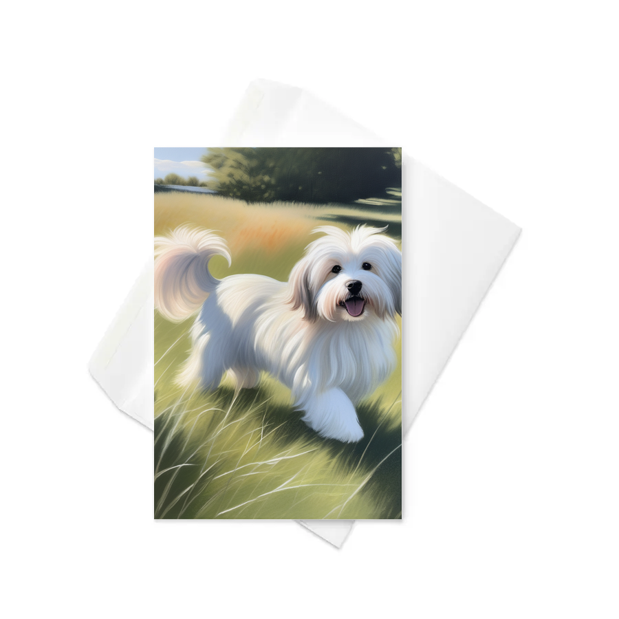 PugMug Custom White Havanese Dog Greeting Card