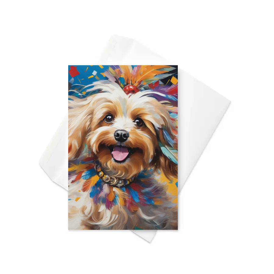 PugMug Custom Tan Havanese Dog Greeting Card