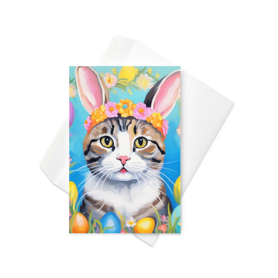 PugMug Custom Tabby Scottish Fold Cat Greeting Card